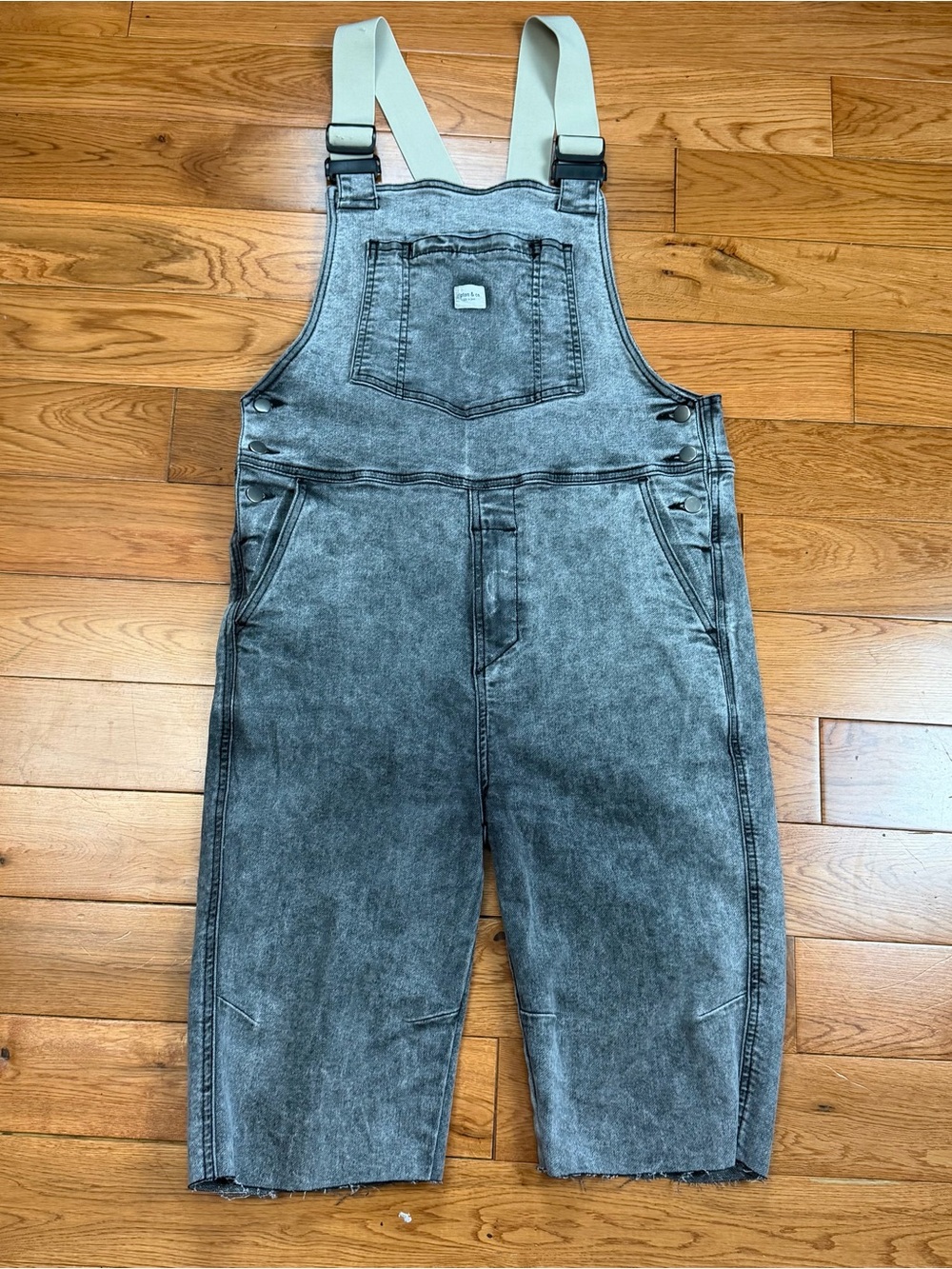 Ripton & Co Women’s Performance Stretch Acid Wash Jort Overalls NWOT